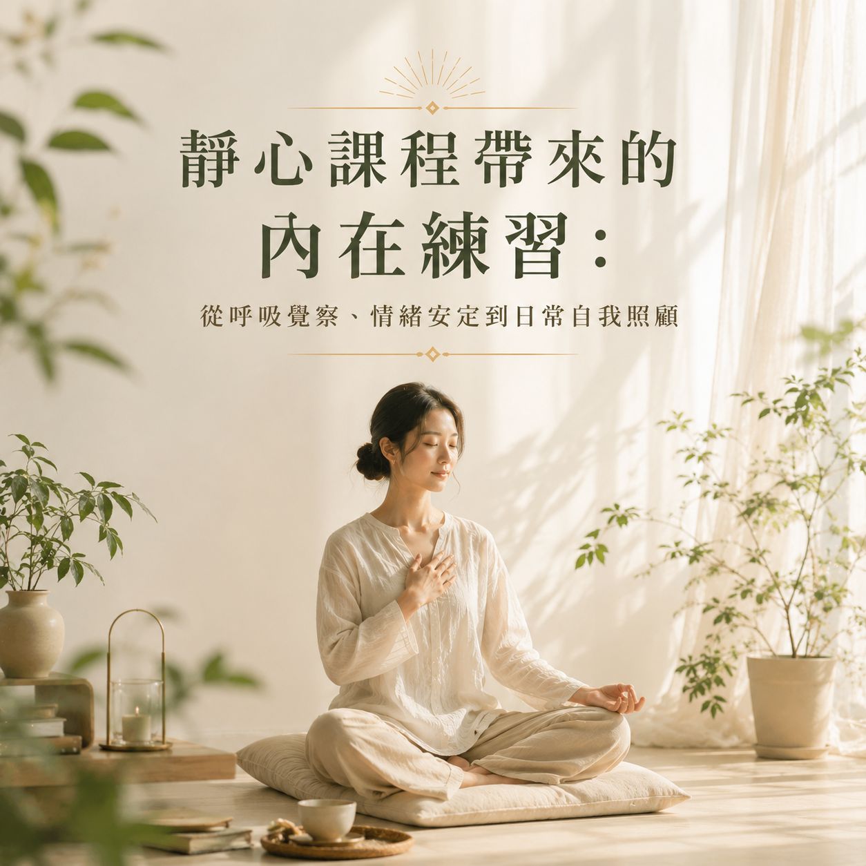 靜心課程帶來的內在練習：從呼吸覺察、情緒安定到日常自我照顧
