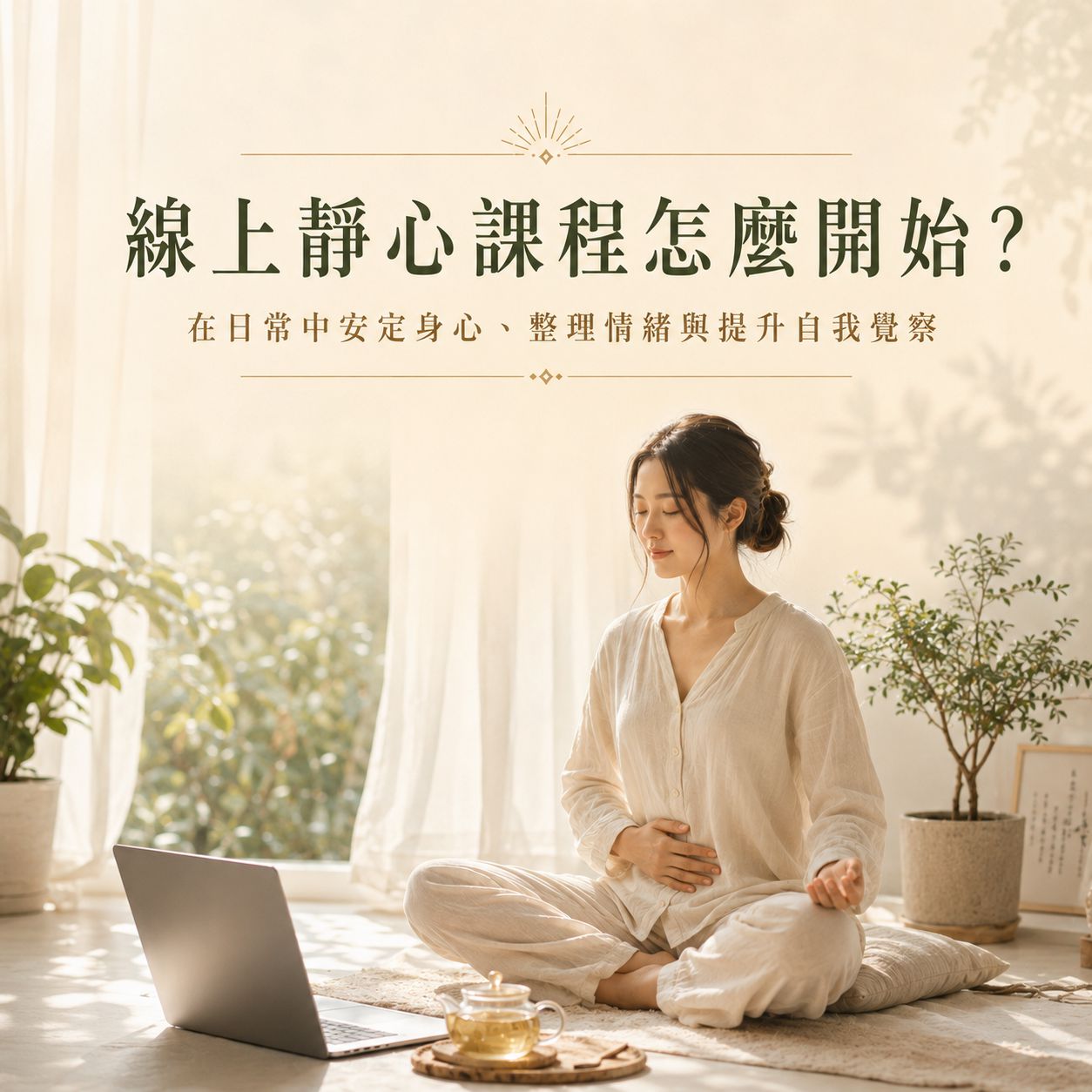 線上靜心課程怎麼開始？在日常中安定身心、整理情緒與提升自我覺察